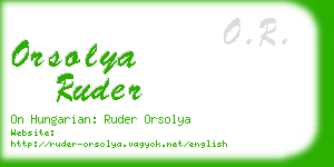 orsolya ruder business card